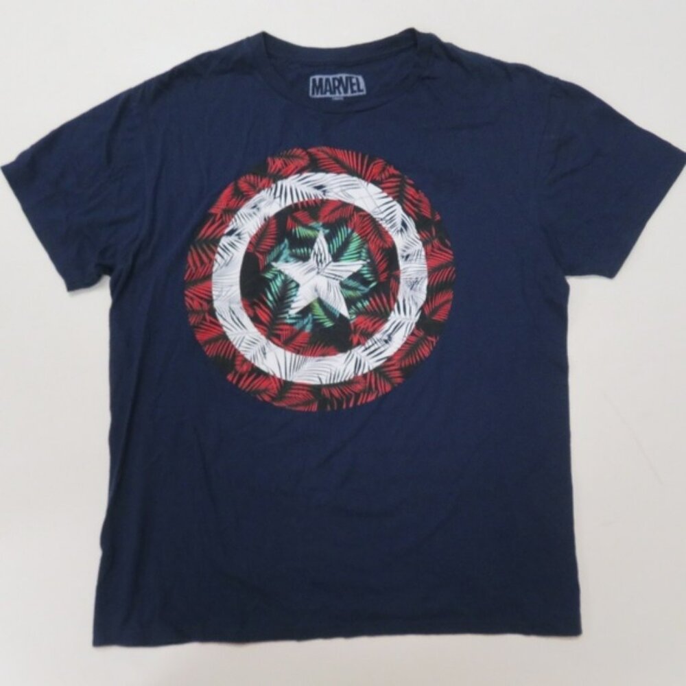 Marvel Captain‎ America T-Shirt Youth Large Blue
